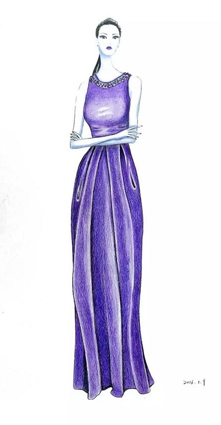 名师屋服装手绘作品与计算机技术的融合欣赏